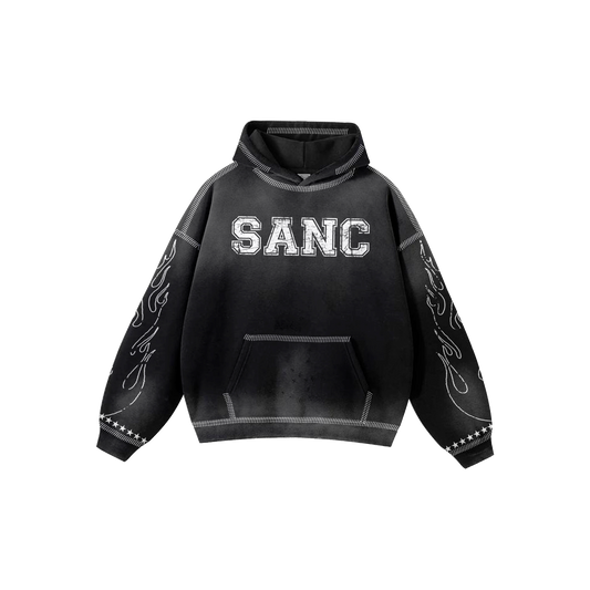 Black Washed Hoodie